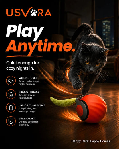 Speedy Tail 2.0™ – Smart Interactive Rolling Cat Toy