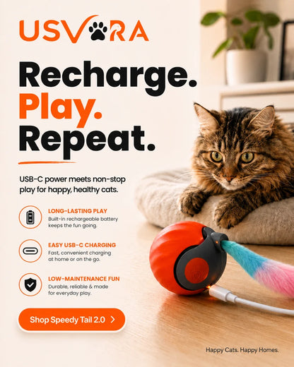 Speedy Tail 2.0™ – Smart Interactive Rolling Cat Toy