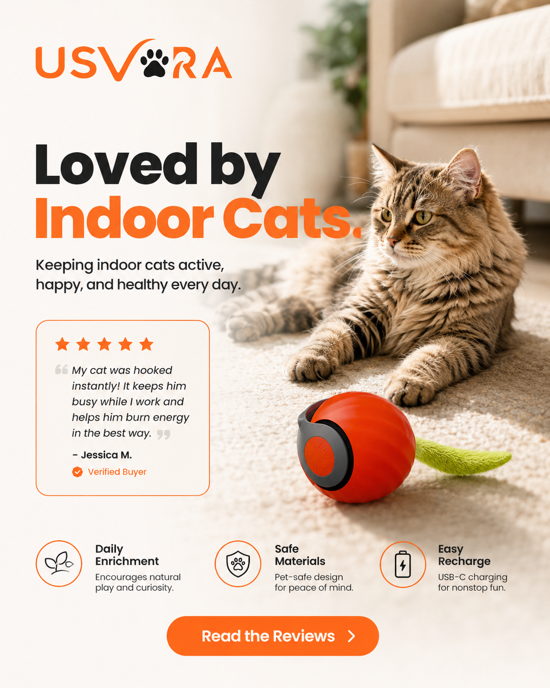 Speedy Tail 2.0™ – Smart Interactive Rolling Cat Toy
