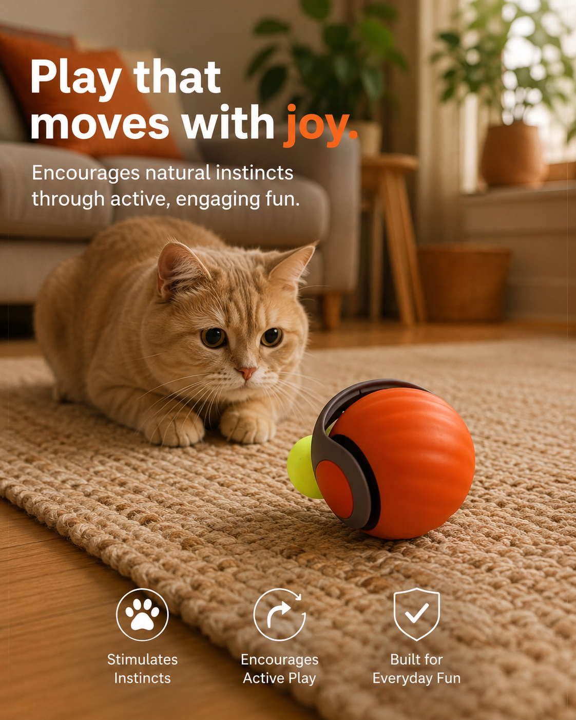Speedy Tail 2.0™ – Smart Interactive Rolling Cat Toy