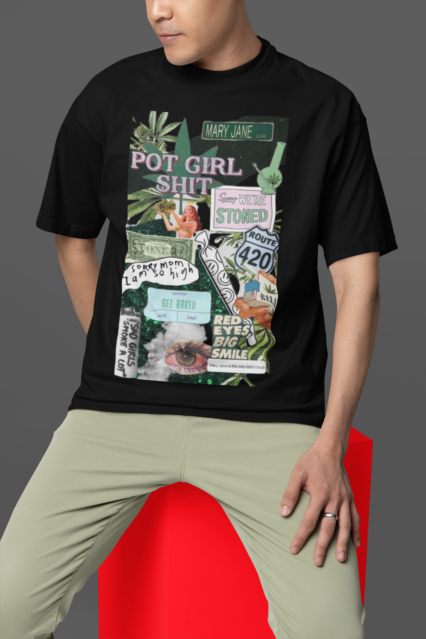 Weed Zong Oversized Tees