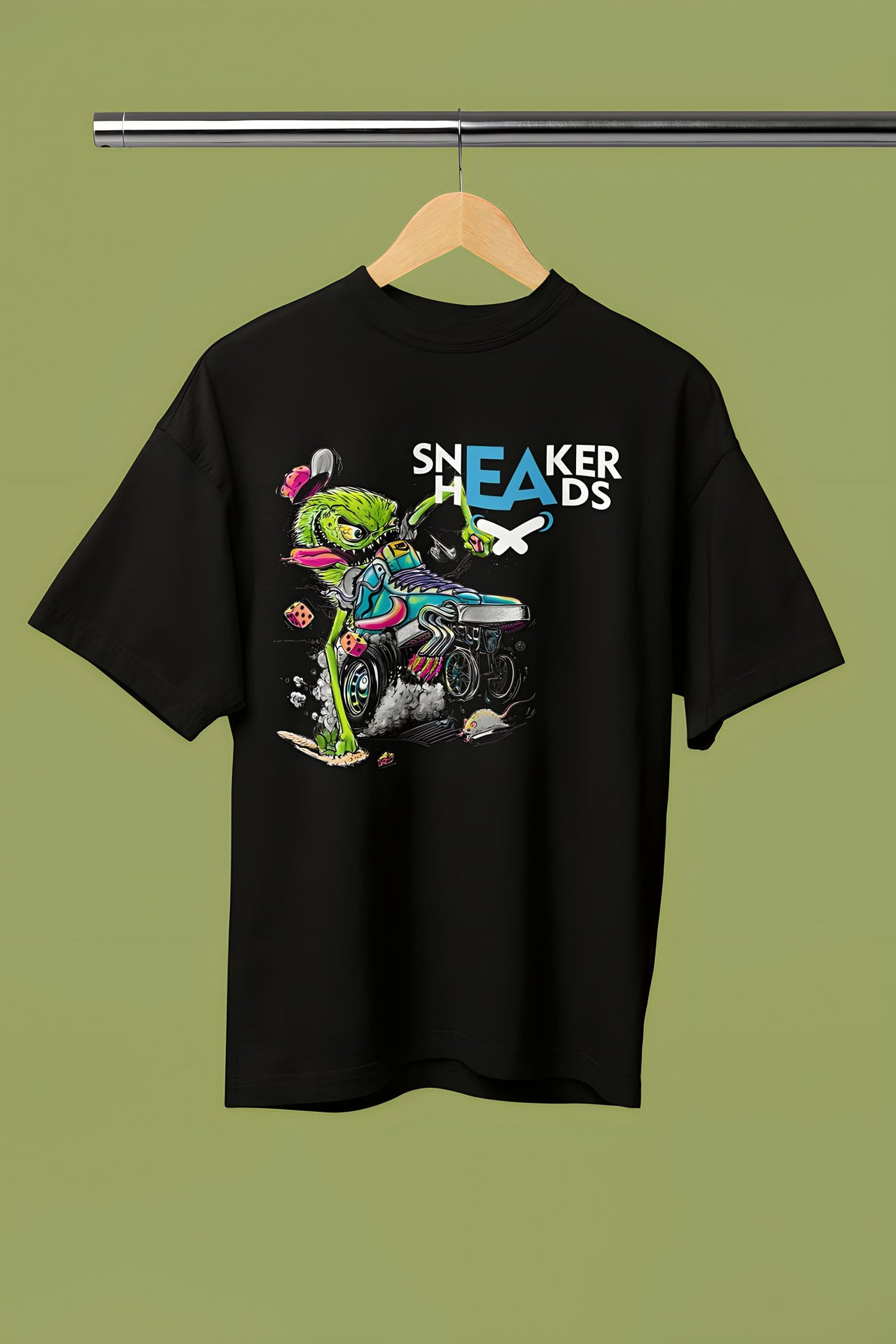 Sneaker Head Oversized Ultrasoft Printed T-shirt