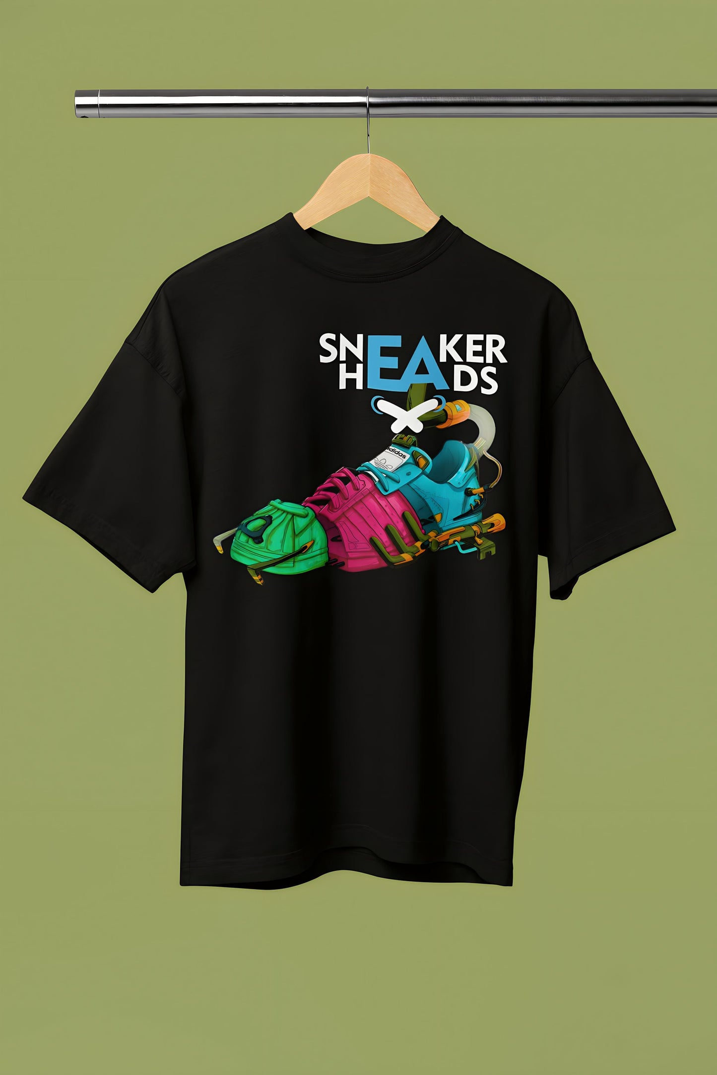 Sneaker Head Oversized Ultrasoft Printed T-shirt