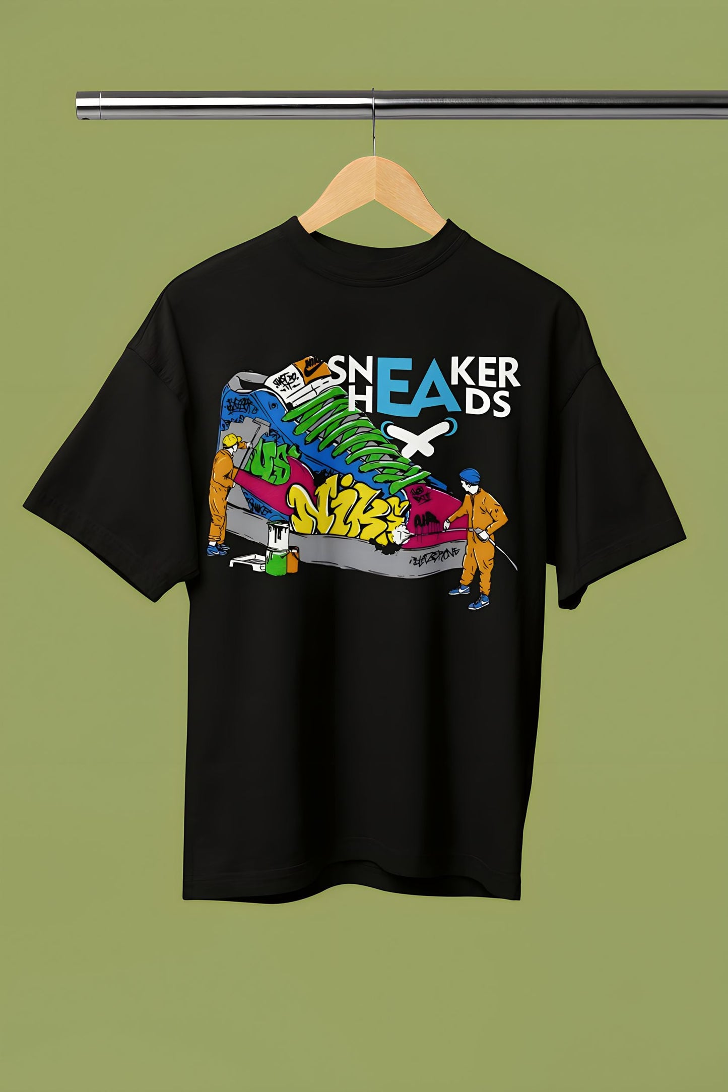 Sneaker Head Oversized Ultrasoft Printed T-shirt